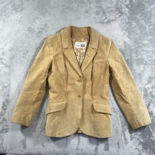 Vtg 70s Sears The Fashion Place Blazer Womens 10 Brown Jacket Pig Suede Leather