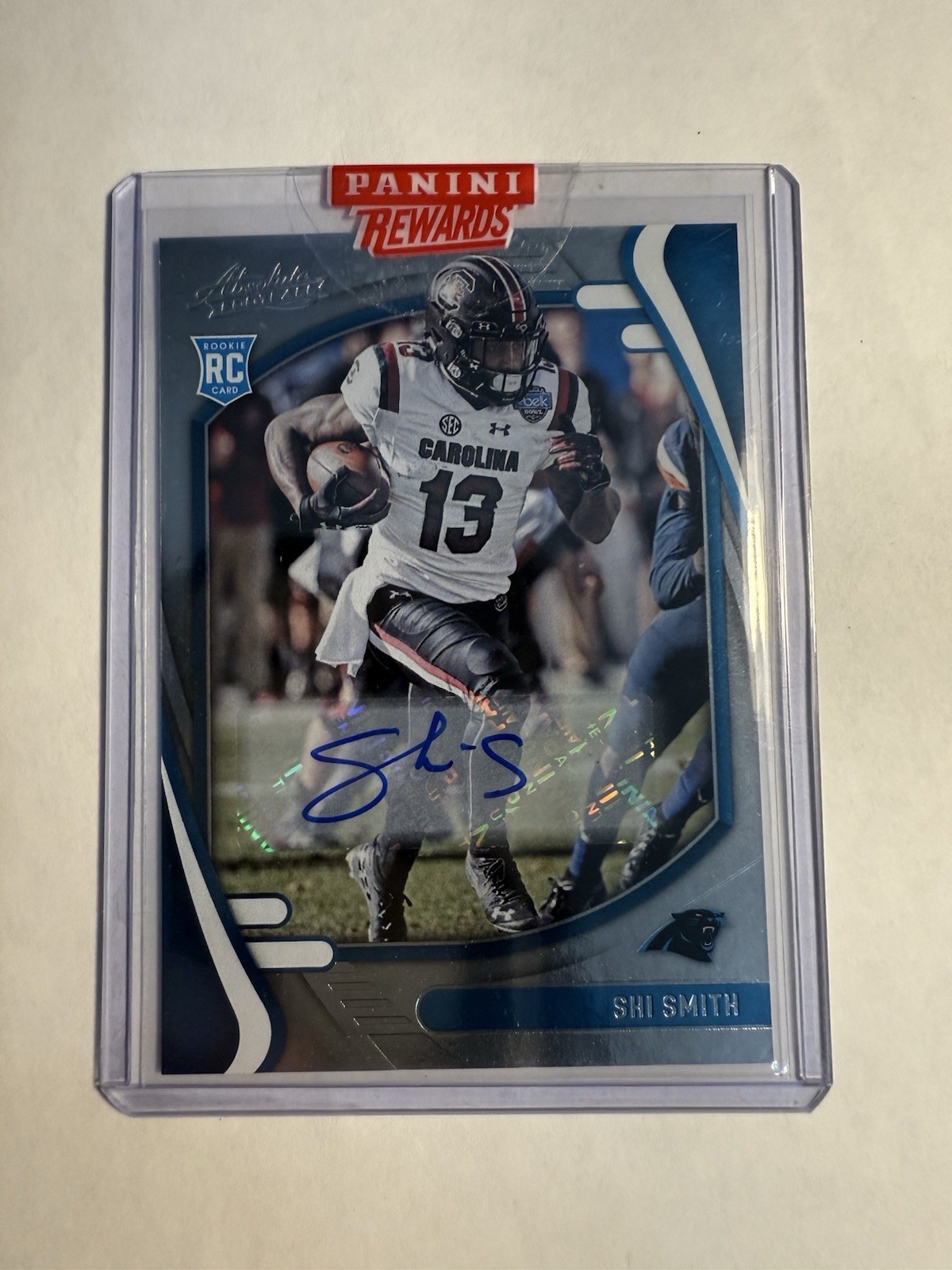 2021 Panini Absolute Football #185 Shi Smith RC Rookie Auto Panthers
