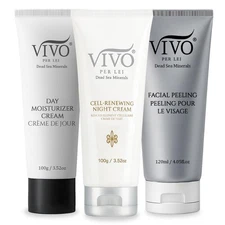 Vivo Per Lei Dead Sea Day Cream - Night Cream and Facial Peeling - Set of 3