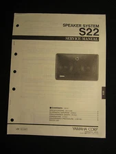 Yamaha Speaker System S22 Service Manual Schematics Parts List FACTORY OEM S-22 