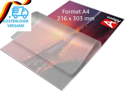 Albyco Laminierfolien, Laminiertaschen - Format A4, 216X303 Mm - Dicke 2X80 (160