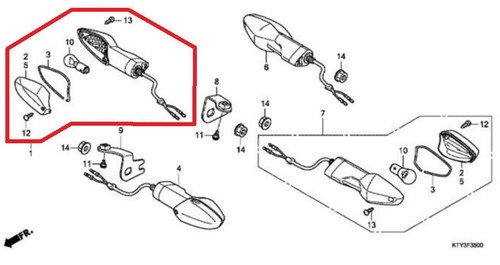 Honda CBR 125 R Indicator Front Right 2013 2014 2015 2016 2017 2018 19 *UK STOCK - Picture 4 of 12