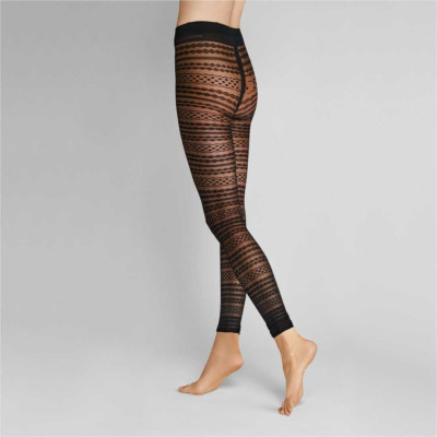Leggings Hudson mit grafischem Muster wie Spitze weiß im Streifen / Ringel optik