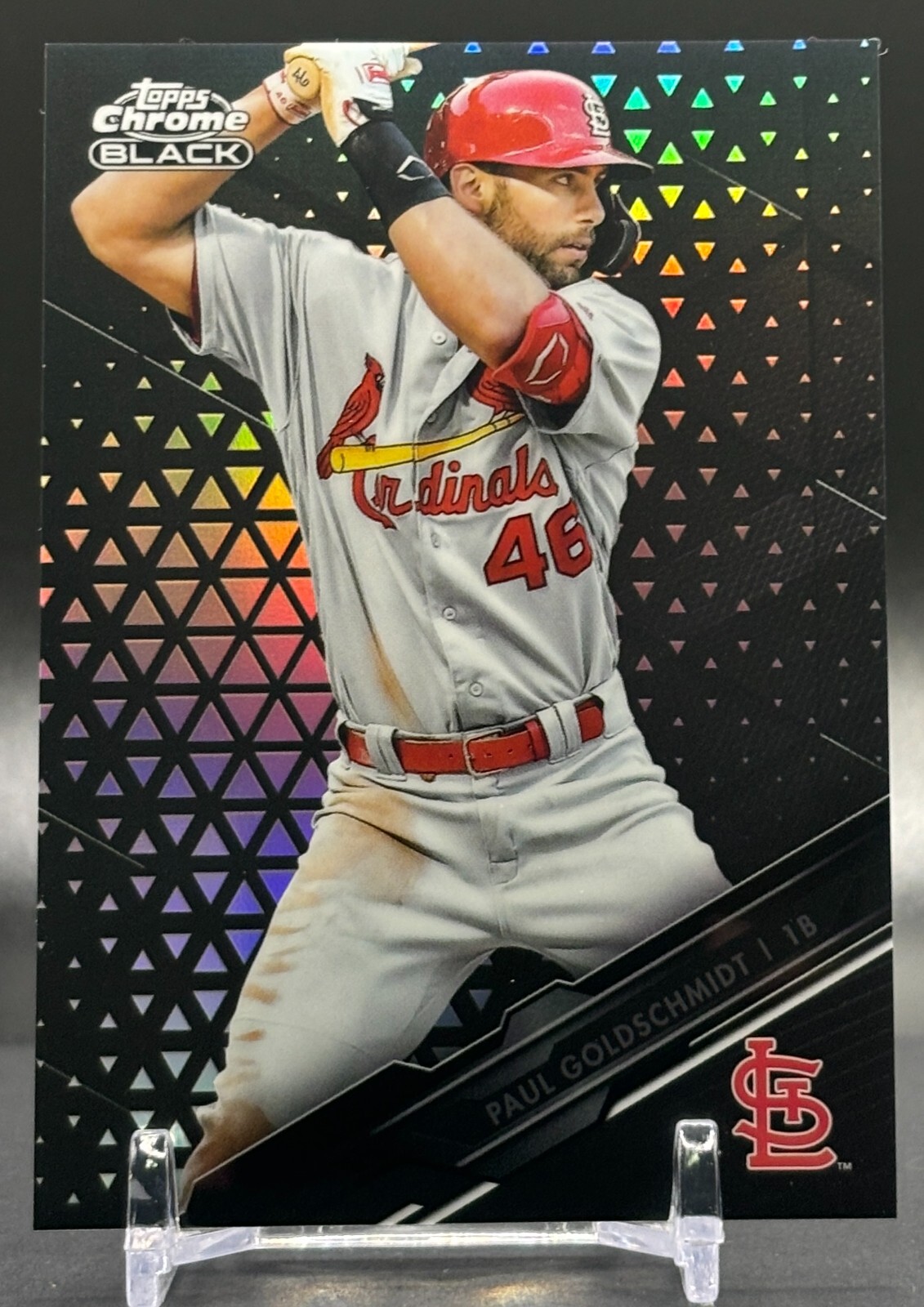 2020 Topps Chrome Black #34 Paul Goldschmidt St. Louis Cardinals Refractor /199