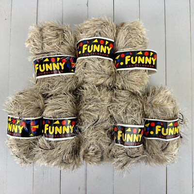 Funny Fun Fur Yarn Sandnes Garn Lux Pelsgarn LOT OF 7 + EYELASH 50gr =56m Each