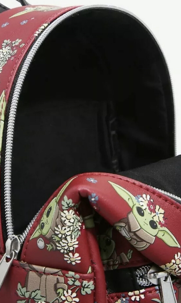 Loungefly Star Wars The Child Floral Mini Backpack Baby Yoda  display picture 3