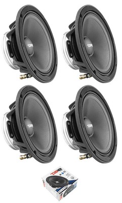 2 Pair of DS18 6.5'' Neodymium 2Ohm 1600W Waterproof Motorcycle Midrange Speakers