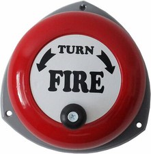 Rotary Fire Bell Emergency Alarm Hand Operated Loud Safety Manual Spin