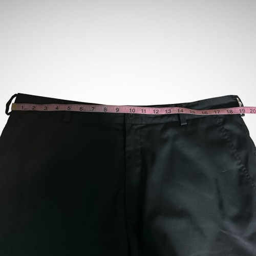 Nike Golf Shorts Mens 36 Solid Black Pre Owned Flat Chinos Hole Back Of Pants - Picture 5 of 10