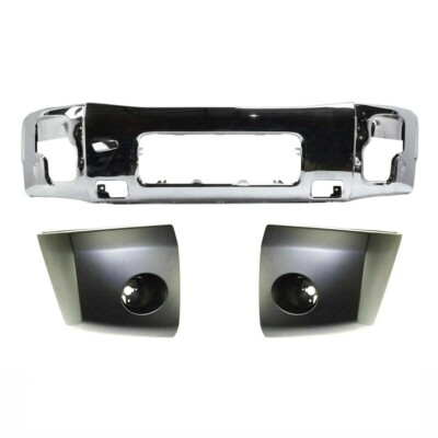 Set of 3 Front Bumper and Bumper Ends LH & RH Side Fits Nissan Armada Titan