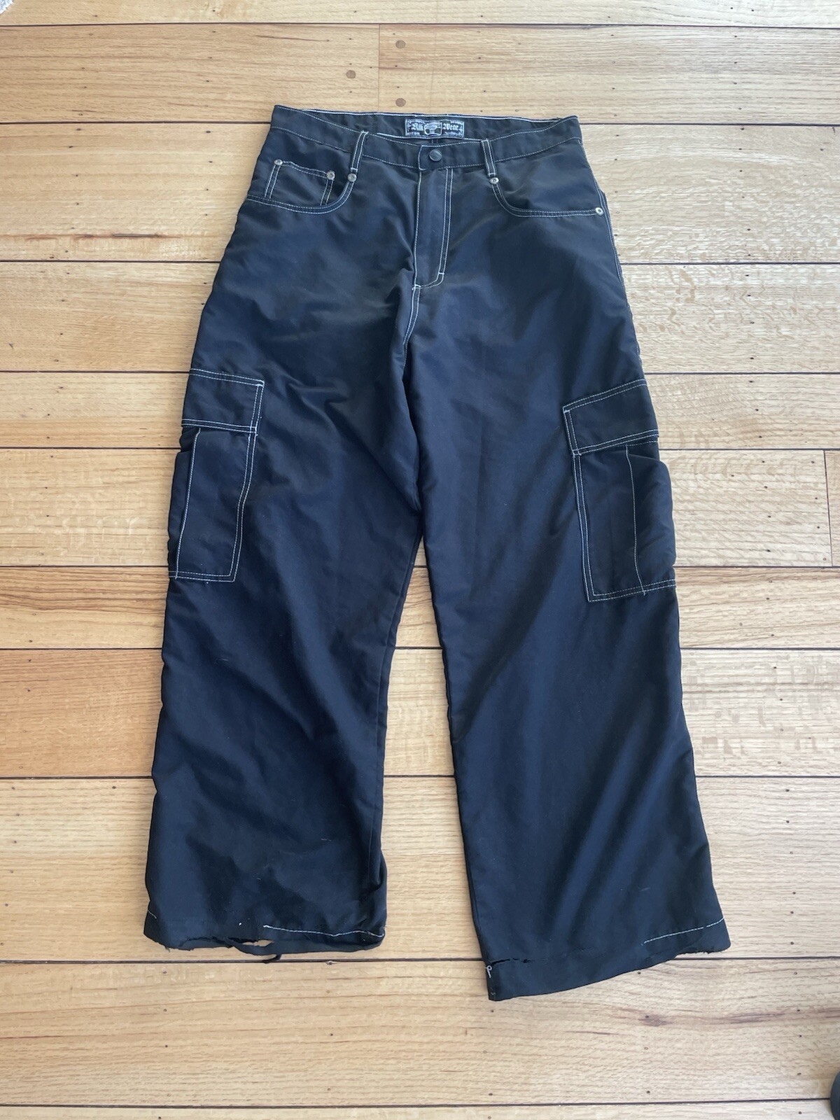 Vintage Kikwear Wide Leg Baggy Pants Skater Rave Grunge Y2K Size 32 JNCO USA Vtg