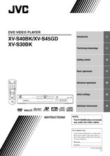 JVC XV-S30BK XV-S40BK XV-S45GD DVD Player Owners Instruction Manual Reprint
