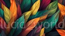 Digital Image Pic Wallpaper PC Background Desktop AI Art Colorful Leaves Pattern