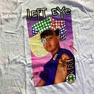 専用ページ⭐︎ NEW Mens Large Cross Colours TLC Left Eye White T-Shirt (Small