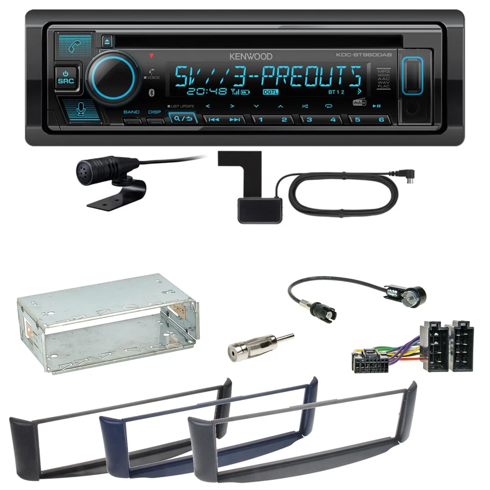 Kenwood KDC-BT960DAB Bluetooth Digitalradio USB CD Einbauset Smart ForTwo 450 - Bild 1 von 1