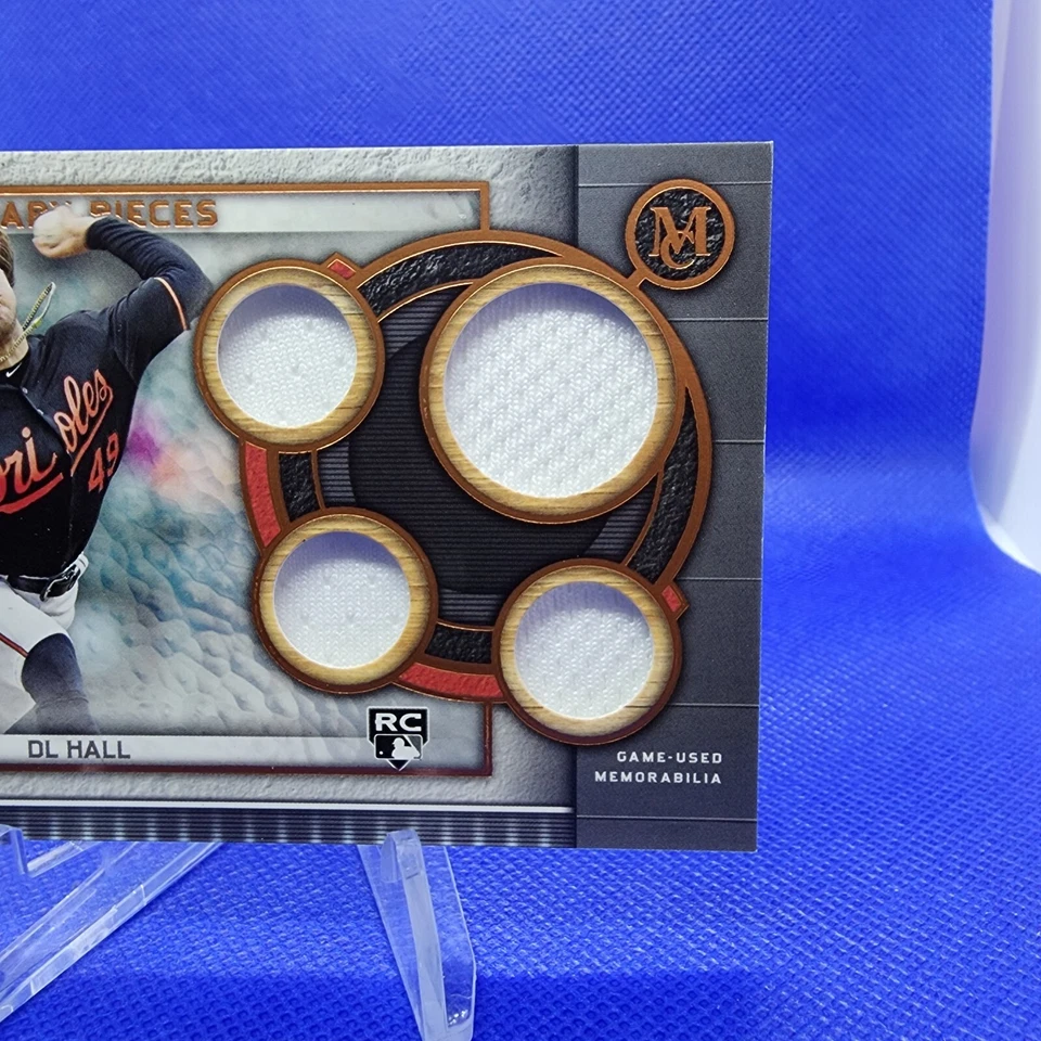 2023 Topps Museum Collection Baseball RC DL HALL Primary Pieces Quad Relic 49/75 - Image 4 of 4