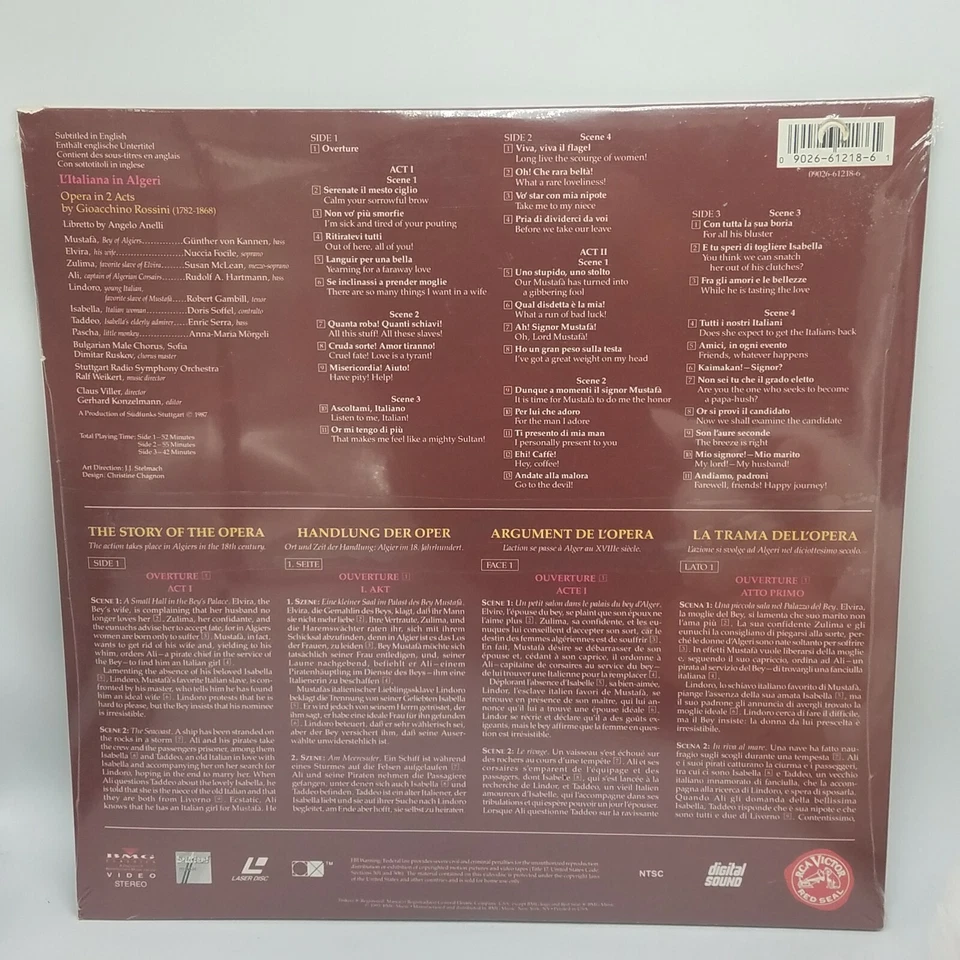 Rossini-L'ITALIANA In ALGERI Opera Stuttgart Orchestra NEW SEALED - Image 2 of 2