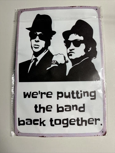 Blues Brothers Dan Akroyd John Belushi 12x8 Inch Vintage Metal Tin Sign