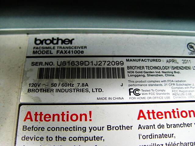 Brother IntelliFax 4100e Business-Class Laser Fax Machine, FAX4100E for