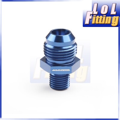 US SHIP AN10 10AN Male To M12x1.25 Metric Straight Aluminum Fitting Adapter Blue