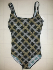 Profile GOTTEX Olive  Multicolor 1 Pc Square Neck Tank Swimsuit Sz 12 NWT