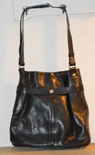 Sac en cuir noir TEXIER