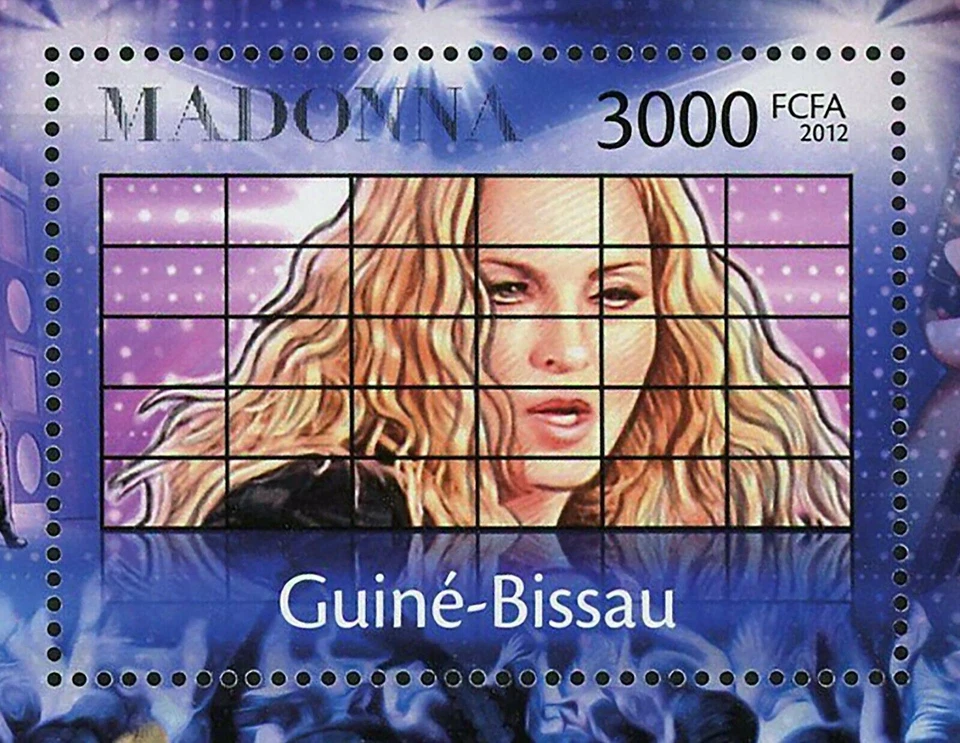 Folha de lembrança Madonna Stamp Lady Gaga música mulher famosa MNH #5851 / Bl.1032 - Imagem 2 de 4