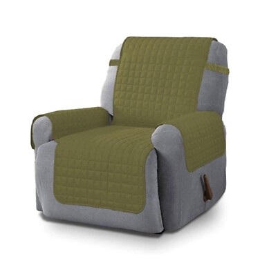 Quilted Microfiber Pet  Protector Cover with Tucks and Strap Color Sage.