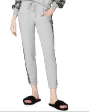 MONROW Vintage Sweats with Camo Contrast Stripe Grey XS NEW