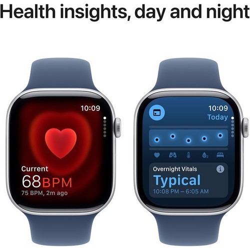 Apple Watch Series 10 42mm(GPS+Cellular)Aluminum Silver M/L Denim Band-Excellent - Picture 3 of 3