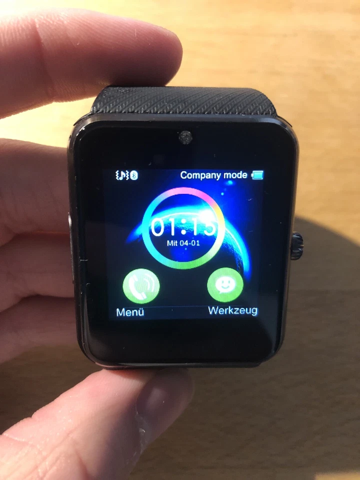 PELTEC @ Smartwatch, No. 1823, schwarz, Uhr, schwarz, funktionsfähig, Android, Foto 4 von 5