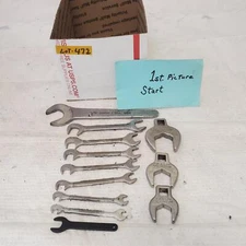 Lot of Assorted 4 Way Angle Head Open End, Crowfoot & other Wrenches LOT 472