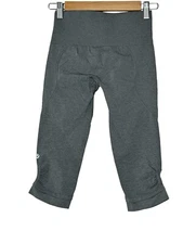 Women's Lululemon Leggings Women’s Ebb and Flow Crop Size 4 Gray Athletic Yoga