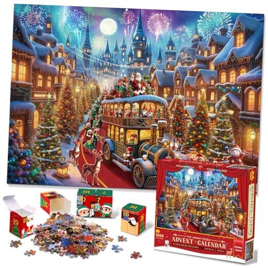 Jigsaw Puzzle Advent Calendar 2024 Christmas Puzzles for