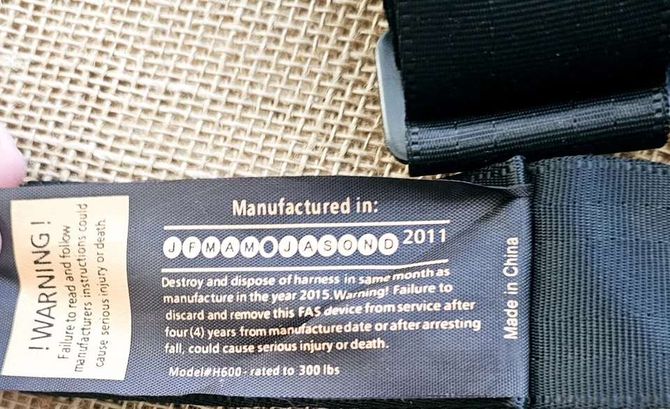 New 2011 JF MAM JasonD Full Body Harness/Fall Arrest System W/ Suspension Relief - Image 3 of 3