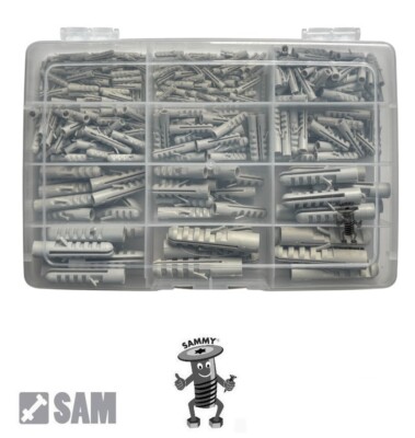 ANGEBOT 300 teiliges Dübelset Dübelsortiment 4/5/6/8/10/12mm in Kunststoffbox