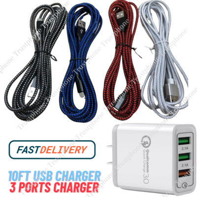 QC Power Adapter Cube Fast Charger USB Charging Cable For iPhone 14 13 12 11 XR