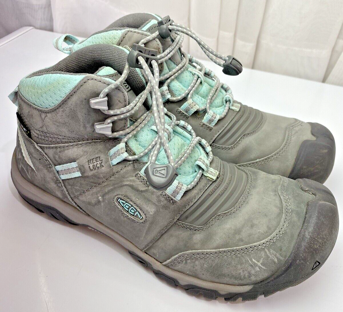 Keen Girls Size 5 Youth Ridge Flex Mid Waterproof Gray Casual Boots