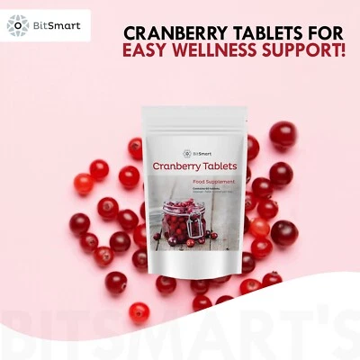 BIT SMART Cranberry Juice Tablets 12000mg Prevents UTI (Urinary Tract Infection) Cystitis