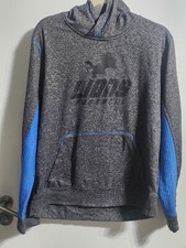 Vintage Detroit Lions NFL Hoodie  Grey Blue American Football Sport Medium 