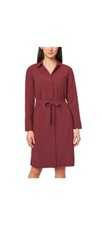Modern Ambition Women's Shirtdress, Red, Size Large |B30