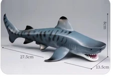 Great Tiger Shark Ocean Animal Toy PVC Action Figure Doll Kids Toys Party Gifts