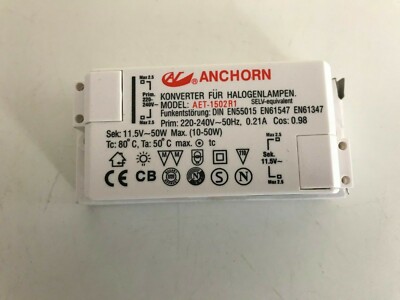 Anchorn AET-1502R1 Halogen Step Down Wandler 10-50W Neu WEISS