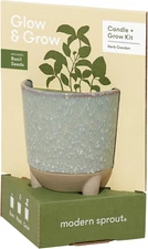 Glow and Grow Kit - 2 in 1 Scented Candle That Grows into a Basil Plant - 12 Oz 