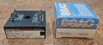 TSD7424 SSAC Littlefuse Solid State Timer Interval 1m-100m 120 VAC 1 AMP 4493X