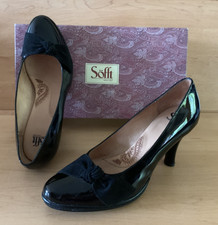 NEW IN BOX SOFFT GINA WOMENS BLACK PATENT LEATHER PUMPS HEELS SHOES US 8.5M EU39