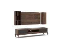 HolzmöBel Wohnzimmer Set 4Tlg Tv-StäNder BüCherregale Wohnwand Tv Rahmen Neu