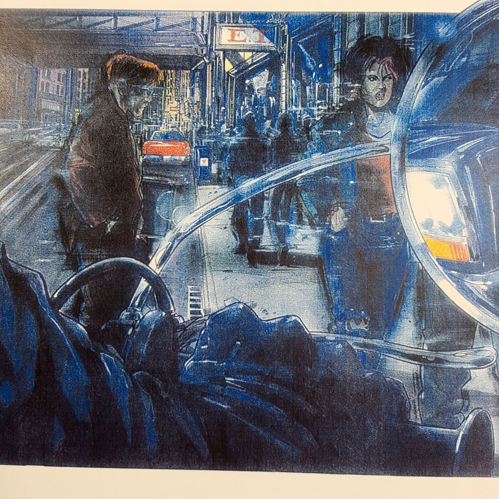 Image 8 of The Matrix - Production Used Color Concept Storyboard - On the Street - Prop COA
