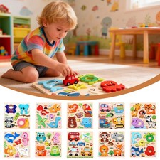 Image of Cute Animal Series Animals Cognitive Jigsaw Puzzle  Children Educational Toys