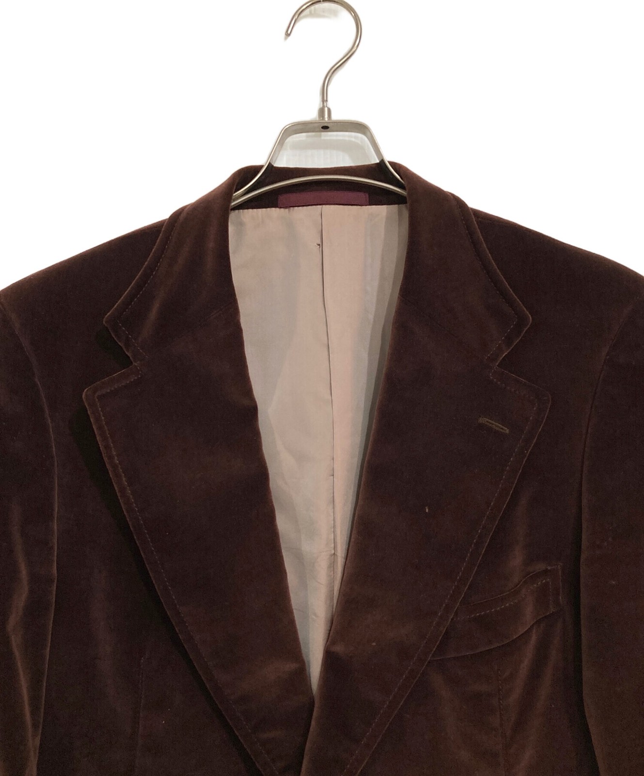 GUCCI Cotton Velvet Tailored Jacket M Size Brown 18YEF0 From Japan thumbnail 4